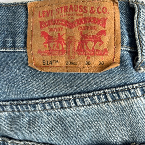 Levi's 514 Classic Denim Slim Straight Leg Jeans Men’s 30x30 Light Wash - Picture 3 of 6